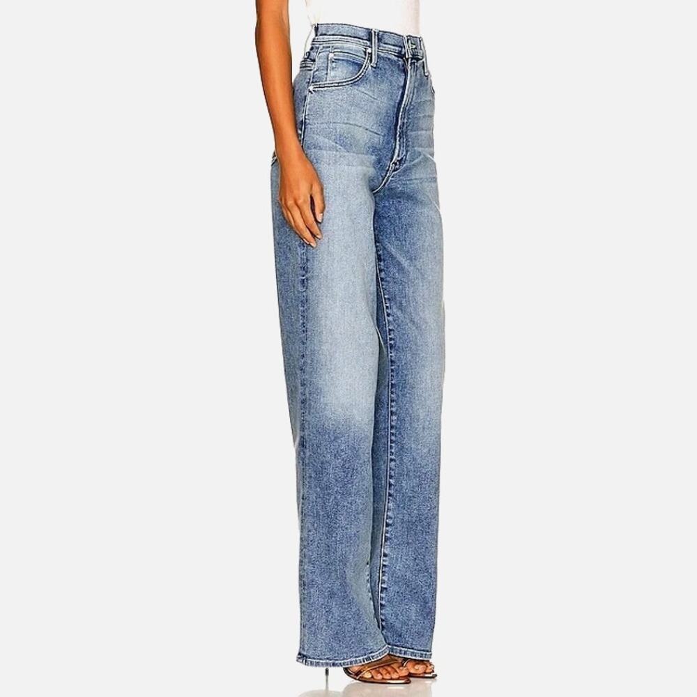 MOTHER Superior High Waisted Tunnel Vision Sneak Wide Leg Jeans Twice Shy 27